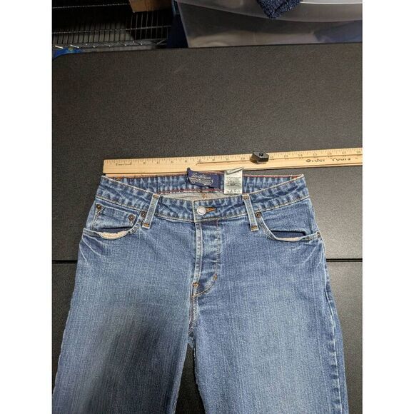 Vintage Levis Jeans Light Blue Denim Low Rise Slim Bootcut Juniors 9 - Picture 6 of 7